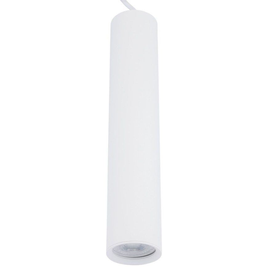 Ljuskrona med textilsladd KARADON 1xGU10/30W/230V 17 cm vit