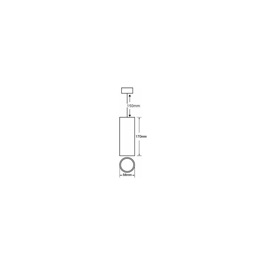 Ljuskrona med textilsladd KARADON 1xGU10/30W/230V 17 cm vit