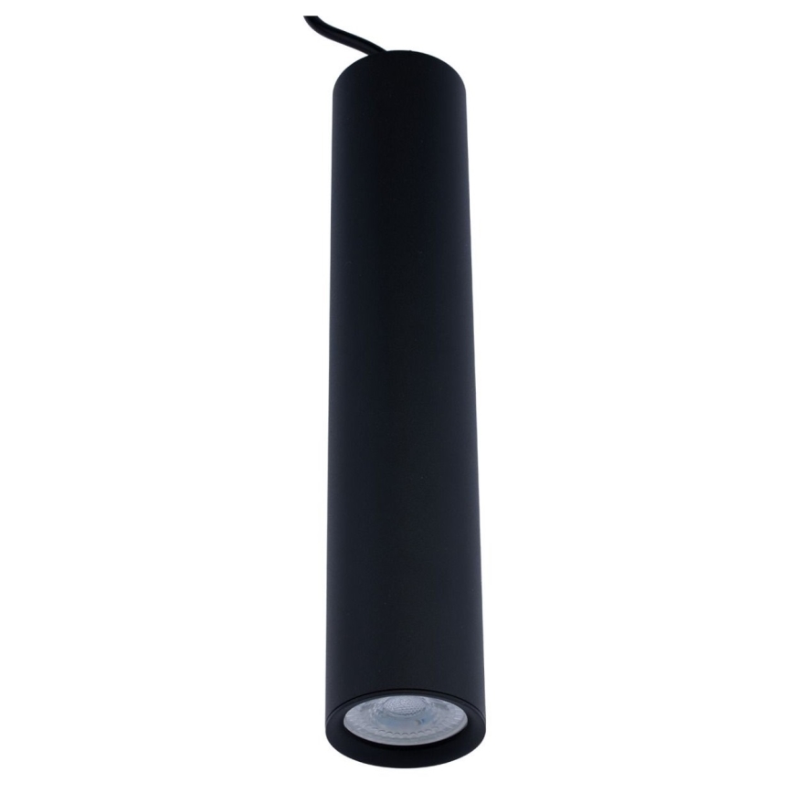 Ljuskrona med textilsladd KARADON 1xGU10/30W/230V 29 cm svart