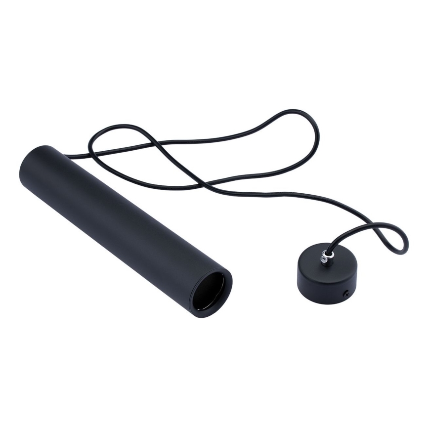Ljuskrona med textilsladd KARADON 1xGU10/30W/230V 29 cm svart