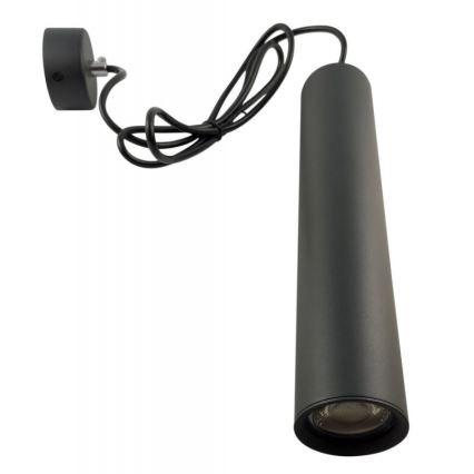 Ljuskrona med textilsladd KARADON 1xGU10/30W/230V 29 cm svart