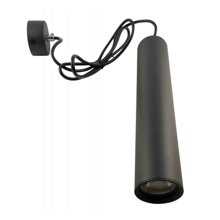Ljuskrona med textilsladd KARADON 1xGU10/30W/230V 29 cm svart