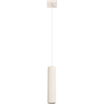 Ljuskrona med textilsladd KARBON 1xGU10/10W/230V grädde