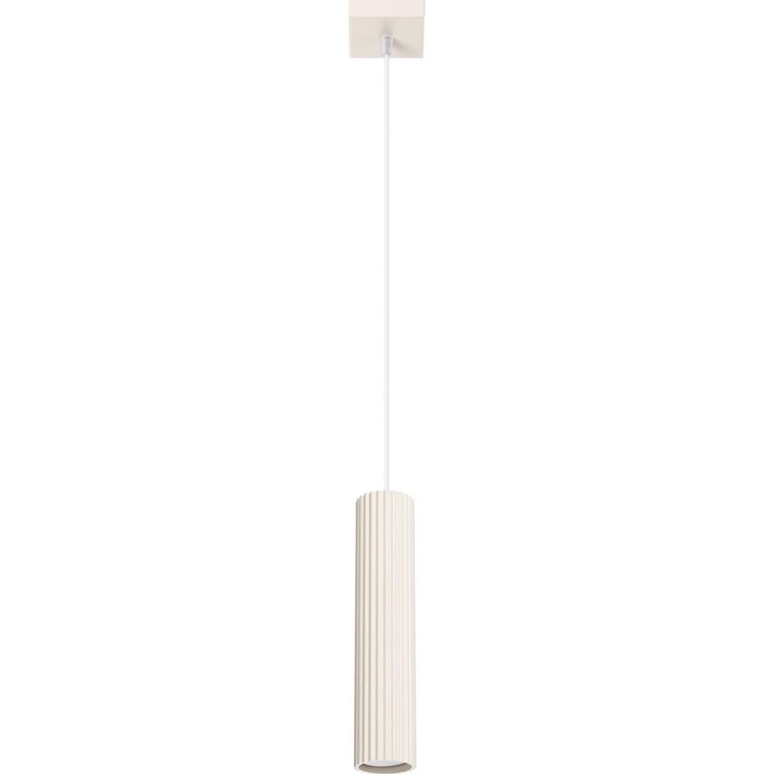 Ljuskrona med textilsladd KARBON 1xGU10/10W/230V grädde