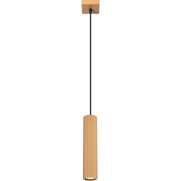 Ljuskrona med textilsladd KARBON 1xGU10/10W/230V guld
