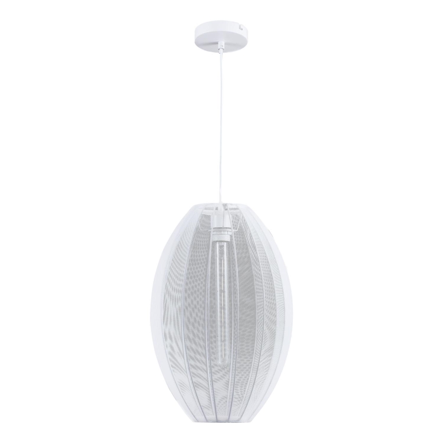 Ljuskrona med textilsladd KAREI 1xE27/20W/230V diameter 30 cm vit