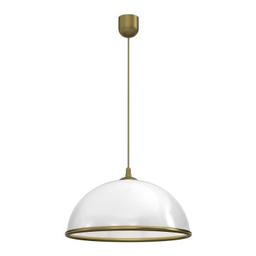 Ljuskrona med textilsladd KITCHEN 1xE27/15W/230V vit/guld