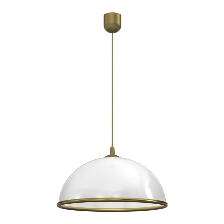 Ljuskrona med textilsladd KITCHEN 1xE27/15W/230V vit/guld