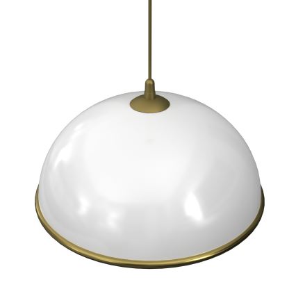 Ljuskrona med textilsladd KITCHEN 1xE27/15W/230V vit/guld