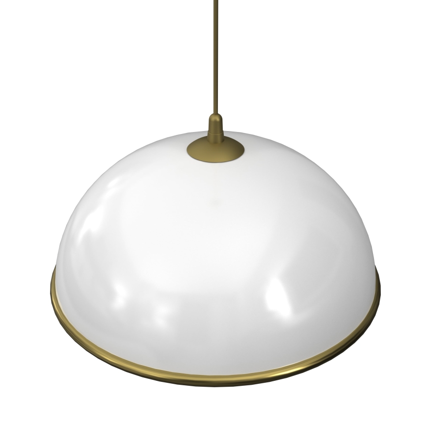 Ljuskrona med textilsladd KITCHEN 1xE27/15W/230V vit/guld