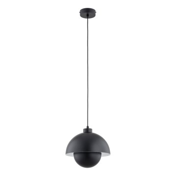Ljuskrona med textilsladd KUGER 1xE27/15W/230V svart