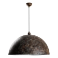 Ljuskrona med textilsladd KURE 1xE27/40W/230V diameter 60 cm grå