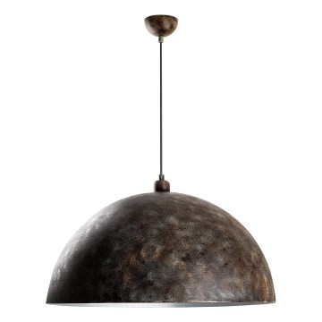 Ljuskrona med textilsladd KURE 1xE27/40W/230V diameter 60 cm grå