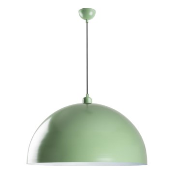 Ljuskrona med textilsladd KURE 1xE27/40W/230V grön
