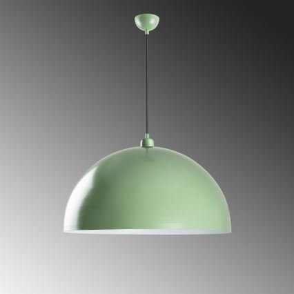 Ljuskrona med textilsladd KURE 1xE27/40W/230V grön