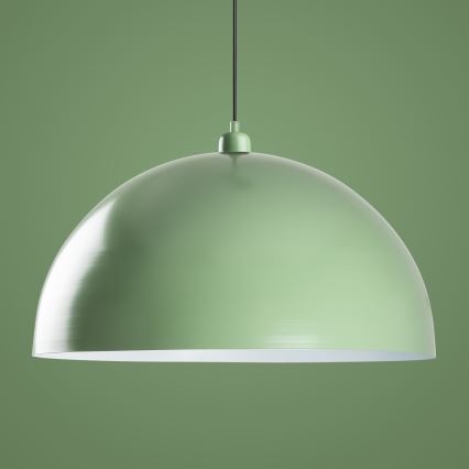 Ljuskrona med textilsladd KURE 1xE27/40W/230V grön
