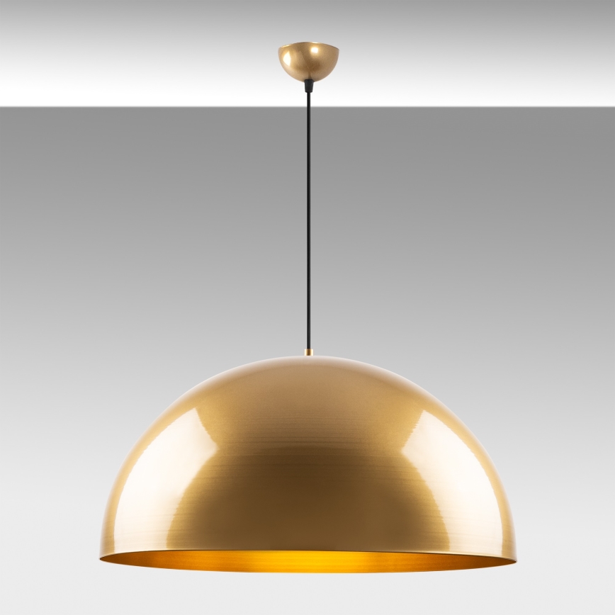 Ljuskrona med textilsladd KURE 1xE27/40W/230V guld