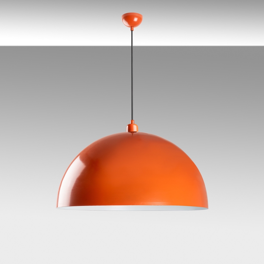 Ljuskrona med textilsladd KURE 1xE27/40W/230V orange