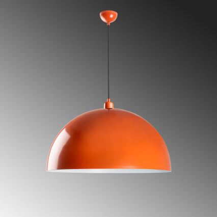 Ljuskrona med textilsladd KURE 1xE27/40W/230V orange