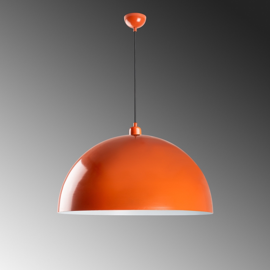 Ljuskrona med textilsladd KURE 1xE27/40W/230V orange