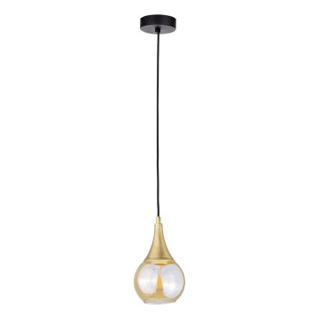 Ljuskrona med textilsladd LACRIMA HONEY 1xE27/60W/230V