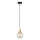 Ljuskrona med textilsladd LACRIMA HONEY 1xE27/60W/230V