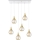 Ljuskrona med textilsladd LACRIMA HONEY 6xE27/60W/230V vit/guld/rökig beige