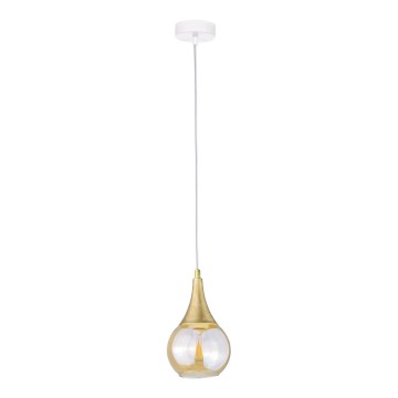 Ljuskrona med textilsladd LACRIMA WHITE 1xE27/60W/230V