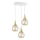 Ljuskrona med textilsladd LACRIMA WHITE 3xE27/60W/230V diameter 30 cm