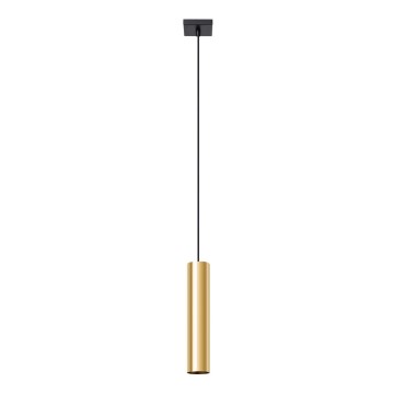 Ljuskrona med textilsladd LAGOS 1xGU10/10W/230V guld