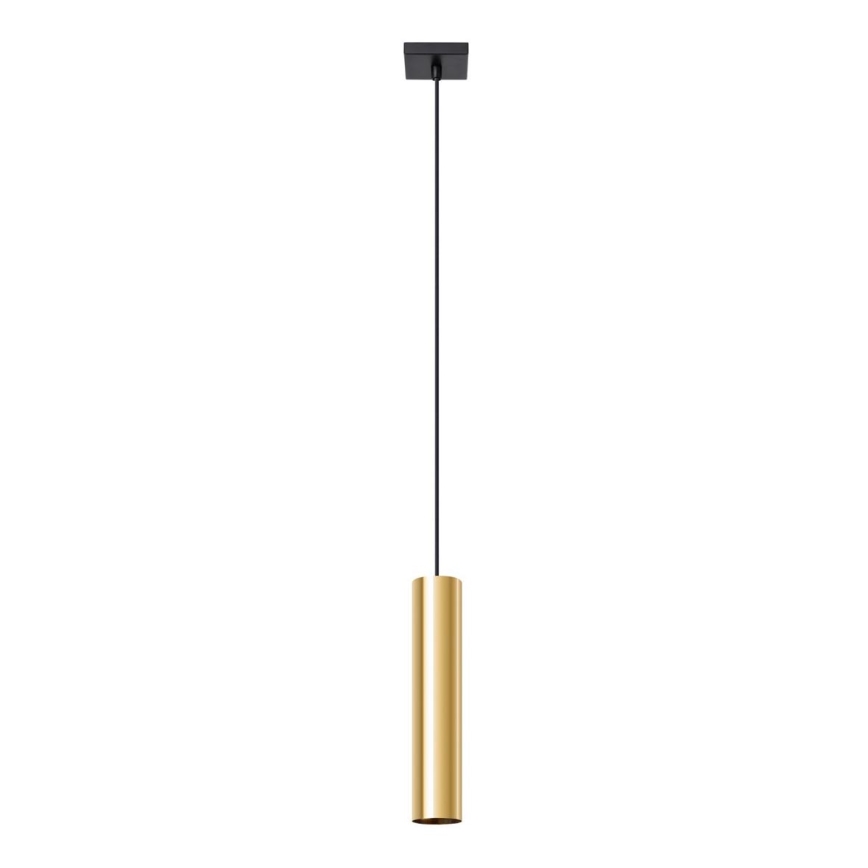 Ljuskrona med textilsladd LAGOS 1xGU10/10W/230V guld