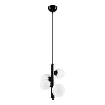 Ljuskrona med textilsladd LARRY 4xG9/15W/230V