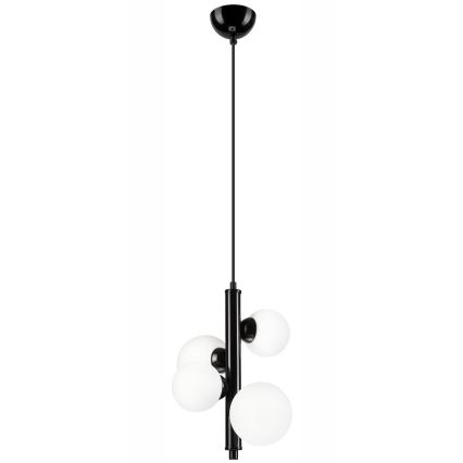 Ljuskrona med textilsladd LARRY 4xG9/15W/230V