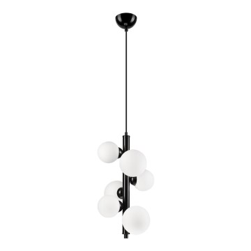Ljuskrona med textilsladd LARRY 6xG9/15W/230V