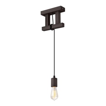 Ljuskrona med textilsladd LEON 1xE27/60W/230V - FSC certifierade