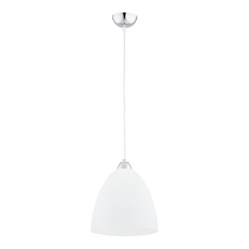 Ljuskrona med textilsladd LERA 1xE27/15W/230V skinande krom