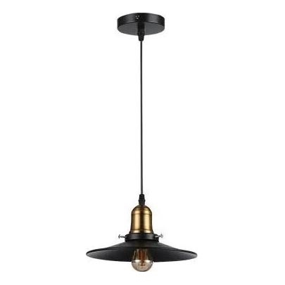 Ljuskrona med textilsladd LOFT 1xE27/60W/230V diameter 22 cm svart