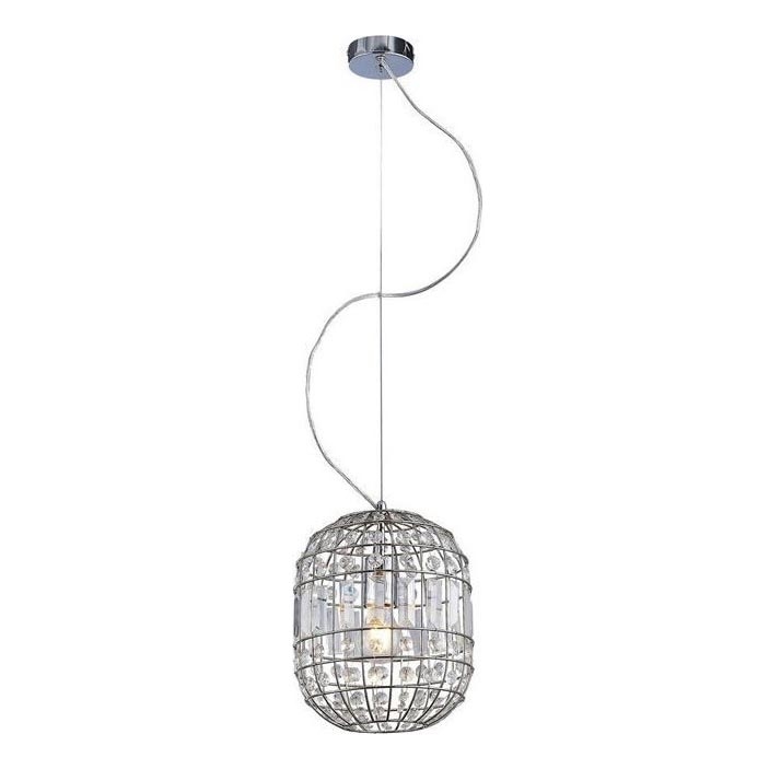 Ljuskrona med textilsladd LUCIA 1xE27/40W/230V diameter 23 cm