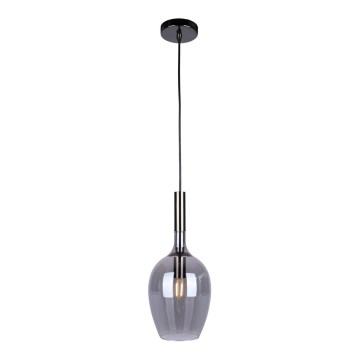 Ljuskrona med textilsladd LUGANO 1xE14/40W/230V grå