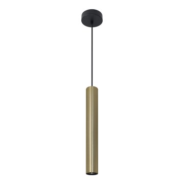 Ljuskrona med textilsladd LUNGOMARE 1xGU10/10W/230V guld