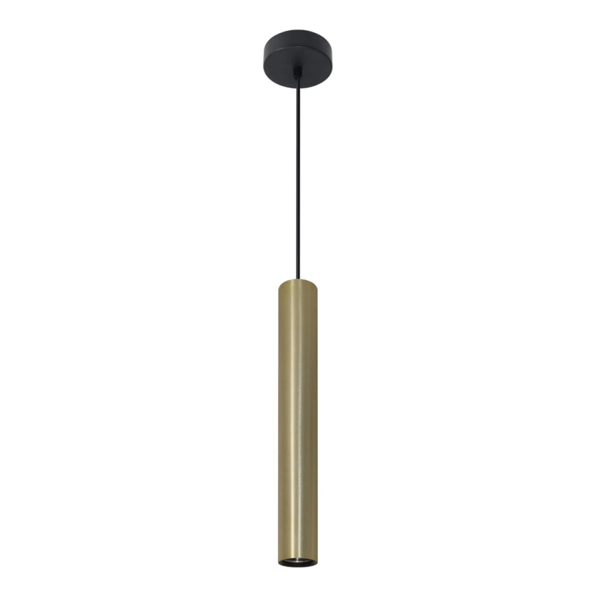 Ljuskrona med textilsladd LUNGOMARE 1xGU10/10W/230V guld