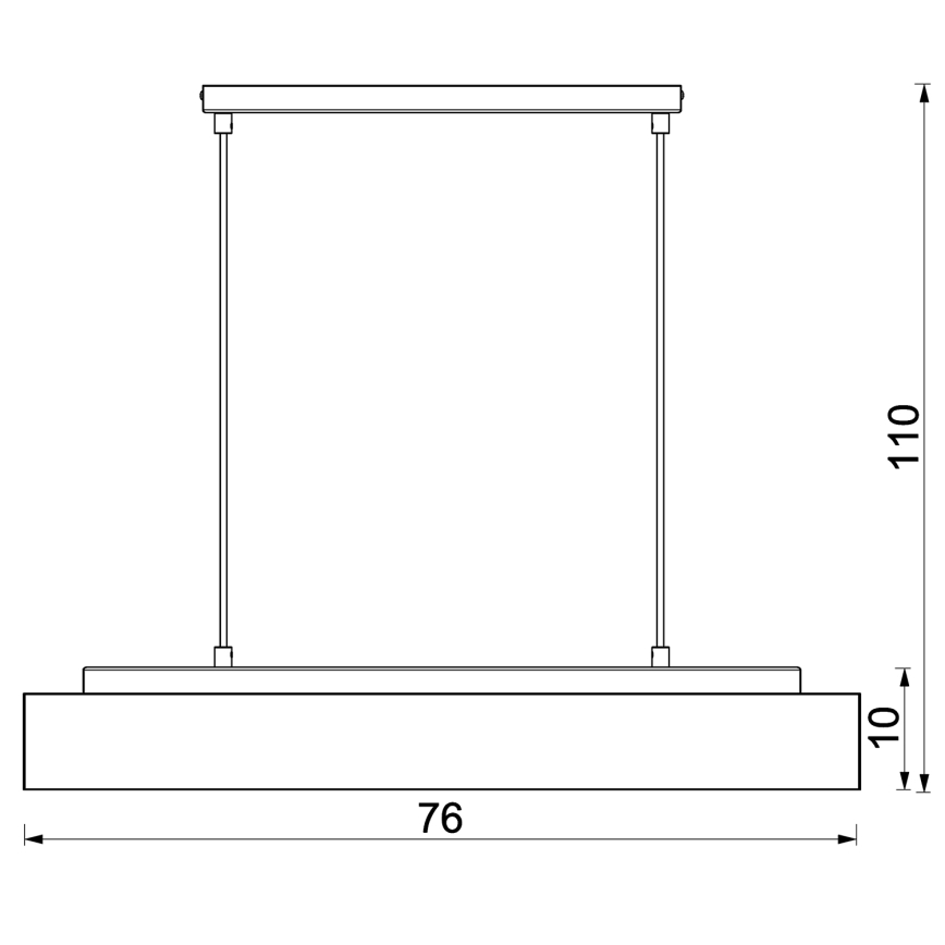 Ljuskrona med textilsladd MAISON 4xGU10/8W/230V brun/ek