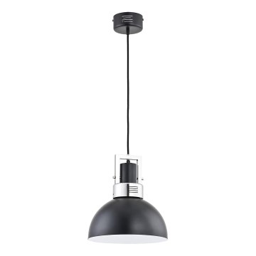 Ljuskrona med textilsladd MEGEN 1xE27/15W/230V svart