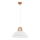 Ljuskrona med textilsladd MIGOT 1xE27/15W/230V beige/guld
