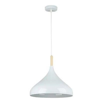 Ljuskrona med textilsladd MIKO 1xE27/60W/230V diameter 32 cm vit