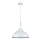 Ljuskrona med textilsladd MIKO 1xE27/60W/230V diameter 32 cm vit