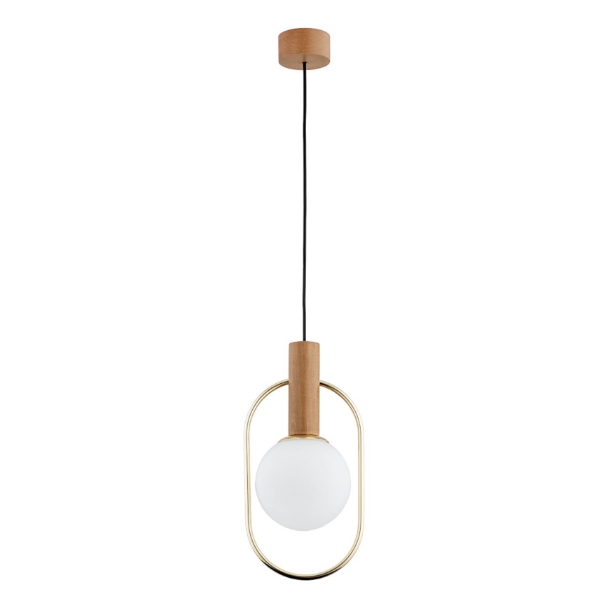 Ljuskrona med textilsladd MODI 1xE14/10W/230V guld/beige