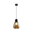 Ljuskrona med textilsladd MOLDO 1xE27/40W/230V svart/rökig beige