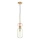 Ljuskrona med textilsladd MOLLY 1xE14/40W/230V diameter 12 cm guld/grön/rosa