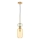 Ljuskrona med textilsladd MOLLY 1xE14/40W/230V diameter 12 cm guld/orange/grön